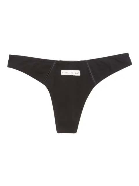 Fleur Du Mal logo-detail thong Black PY04530100