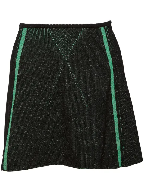 Fleur Du Mal ribbed-knit mini skirt Green SK01820913