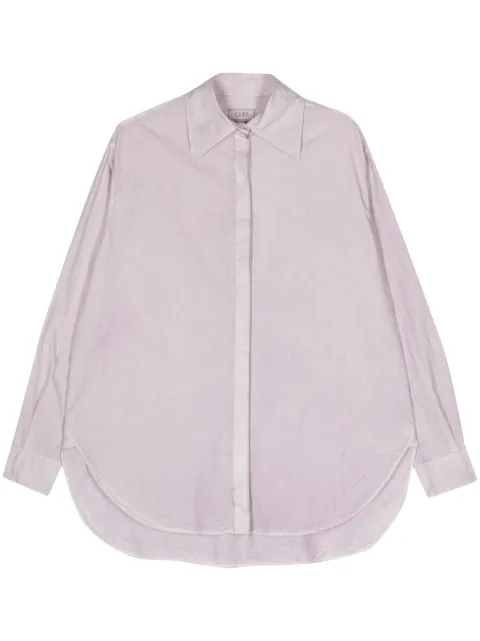 QUIRA crinkled cotton shirt Purple Q123CX