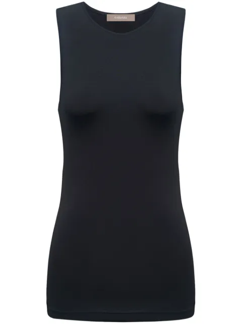 12 STOREEZ crew-neck stretch tank top Black 124639