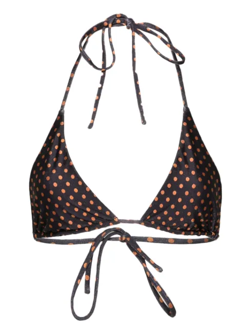 Faithfull Lattea polka-dot bikini top Grey FFS391LPD