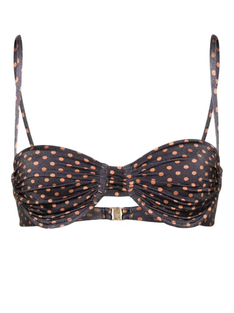 Faithfull Stefania polka-dot bikini top Grey FFS474LPD