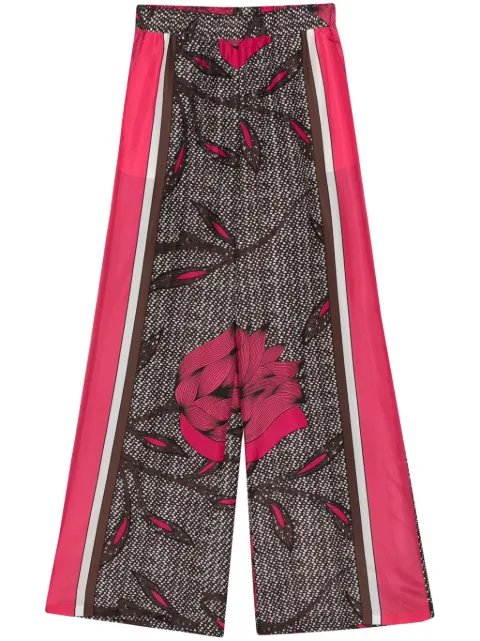 P.A.R.O.S.H. floral-print silk trousers Pink SUPERD232286
