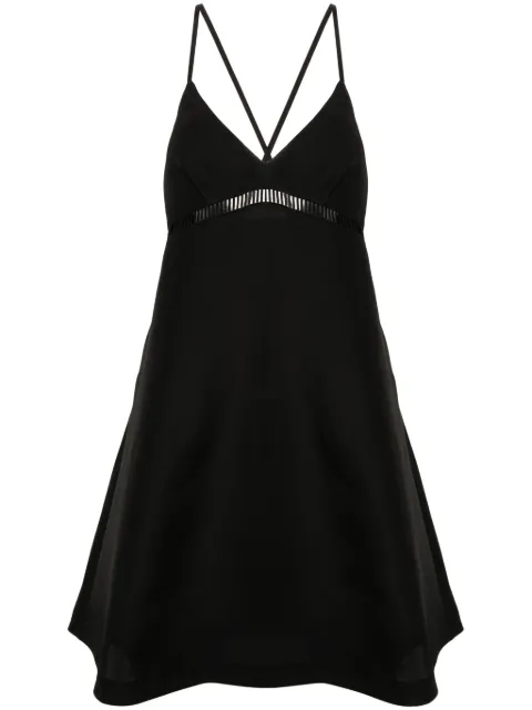 sacai faille flared midi dress Black 2407210