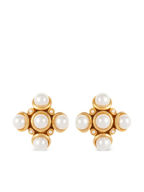 Susan Caplan Vintage 1980s faux-pearl clip-on earrings Gold ER025091