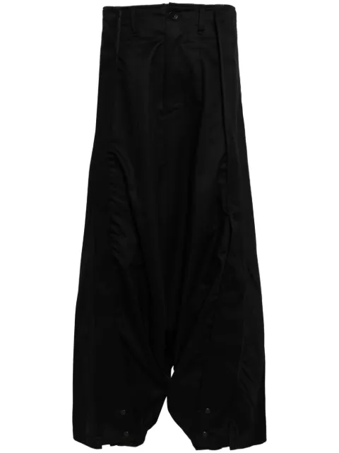 Julius loose fir cotton blend trousers Black 857PAM2