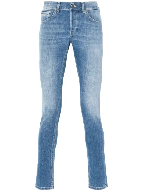 DONDUP logo-print tapered jeans Blue UP232DS0145UGU8DU