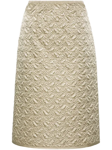 Moncler quilted pencil skirt Green J10932D00006788L6