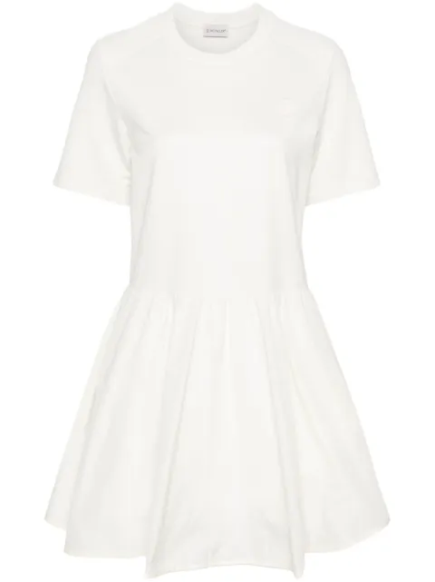 Moncler cotton mini dress Neutrals J10938I0001989A1K