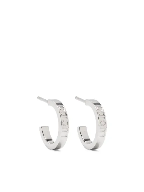 MM6 Maison Margiela engraved half-hoop earrings Silver SM7VG0064P6469