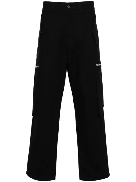 Represent herringbone straight-leg trousers Black MLM510