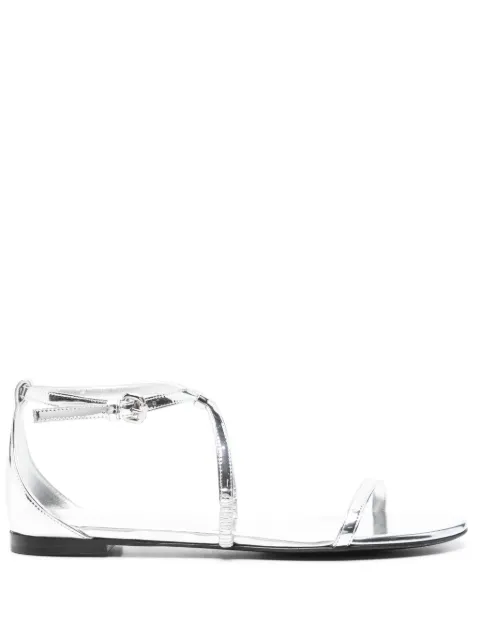 Alexander McQueen metallic leather sandals Silver 787160W4WG1