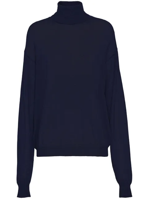 Prada roll-neck cashmere jumper Blue P26505SOOO14O5