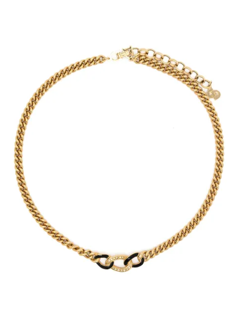 Christian Dior Pre-Owned 1990s Cuban-chain necklace Gold 1501555