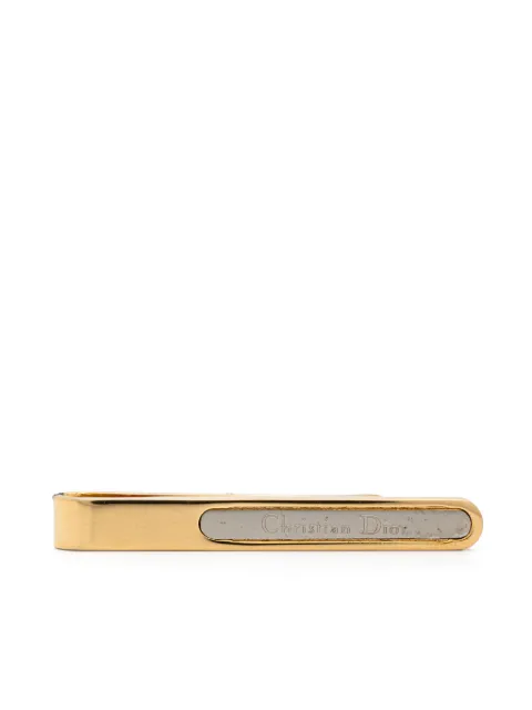 Christian Dior Pre-Owned 1990s logo-engraved tie clip Gold 1501565
