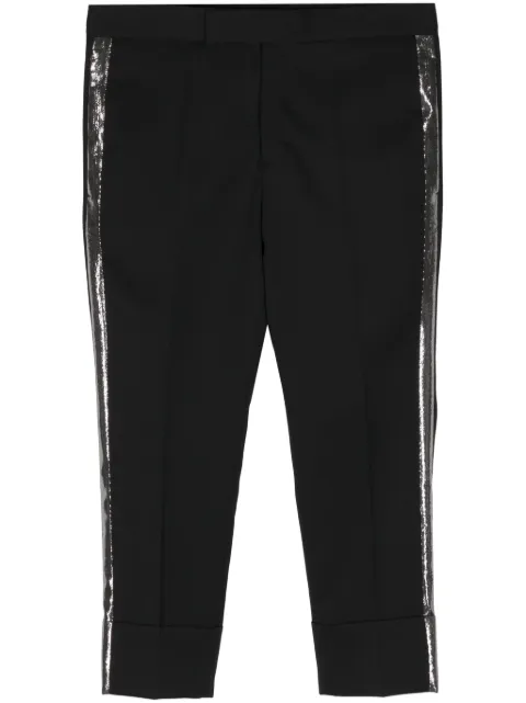 SAPIO pressed-crease wool tapered trousers Black 7GABARDINESMOKETG