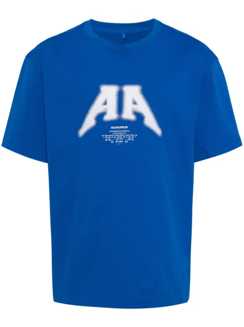 Ader Error logo-print cotton-blend t-shirt Blue BN01SSTS0105BL