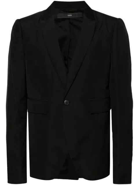 SAPIO single-breasted jacquard blazer Black 55JACQUARDTG