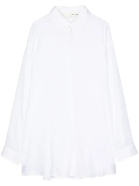 Isabel Benenato long-length cotton shirt White UW61S24WHT