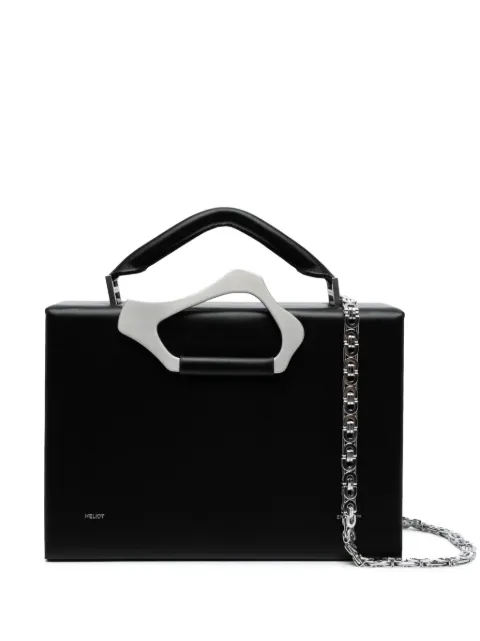 HELIOT EMIL Arenite leather shoulder bag Black HEW1558