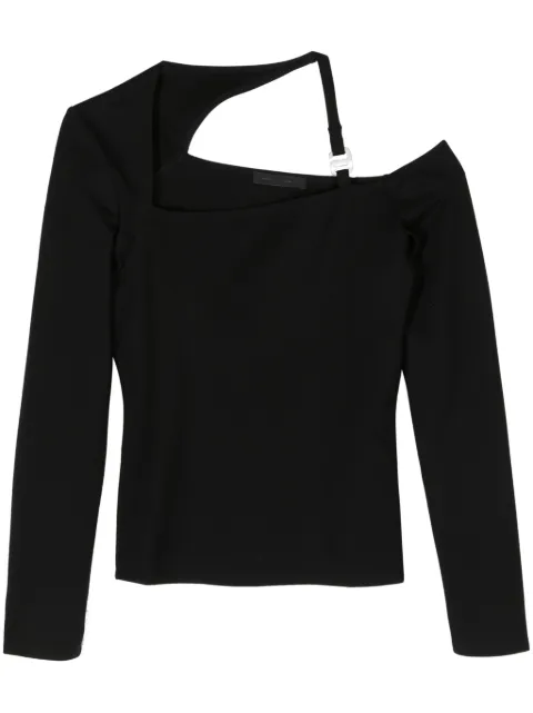 HELIOT EMIL open-shoulder long-sleeve top Black HEW13026P04