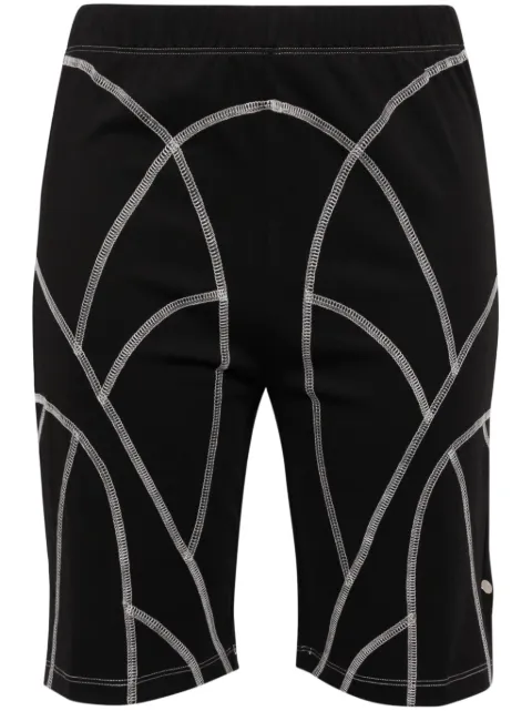 HELIOT EMIL Spadix exposed-seam shorts Black SS24W10153