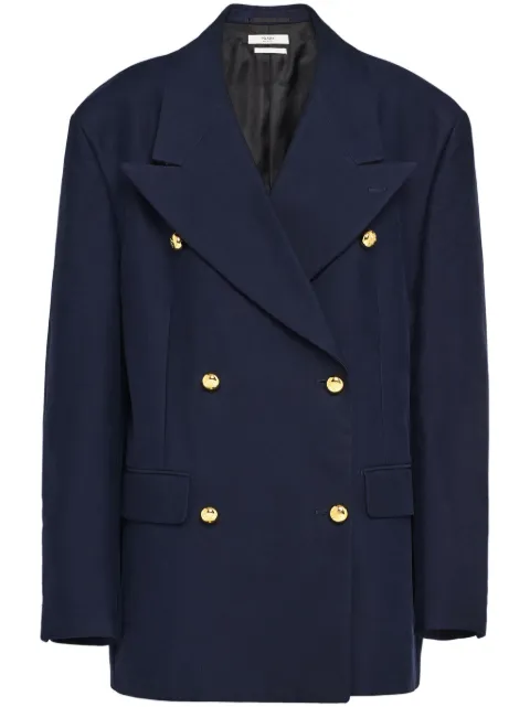 Prada double-breasted cotton blazer Blue P547OSOOO14GE