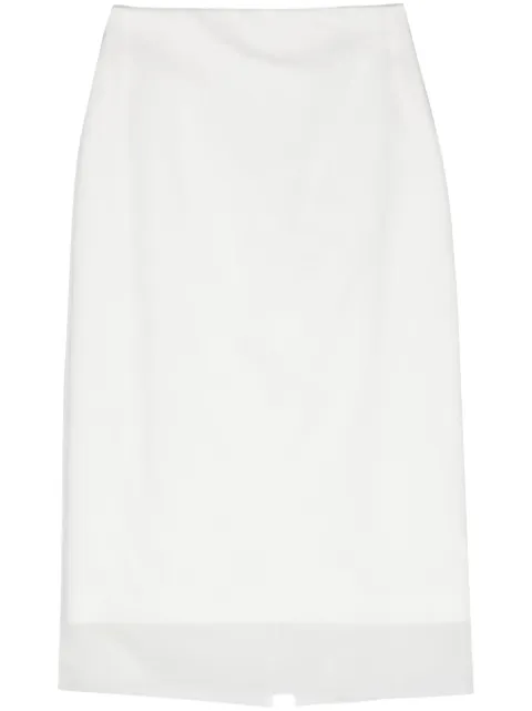 Sportmax double-layer pencil skirt White 2412101193600