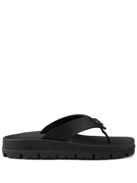 Prada rubber thong sandals Black 1Y420NF0203LKK