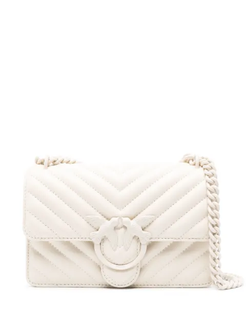 PINKO Love Bag One leather mini bag Neutrals 100074A1J8LOVEONEMINI