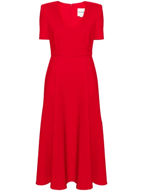 Roland Mouret A-line crepe midi dress Red RMSS24057MR