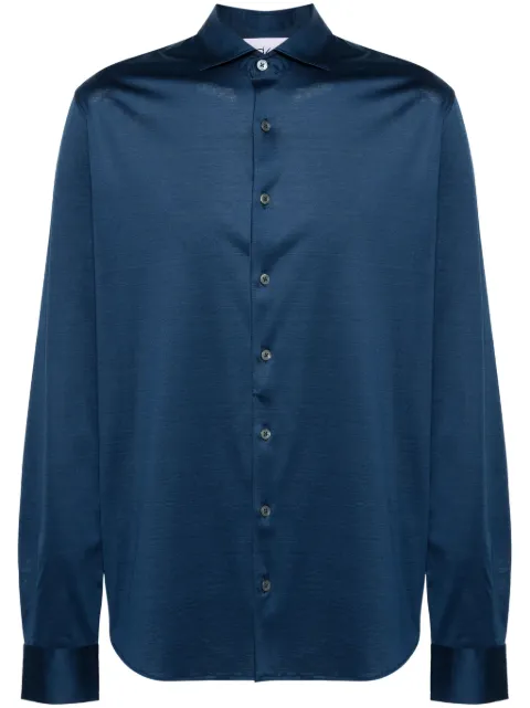 D4.0 classic-collar cotton shirt Blue 6012074002