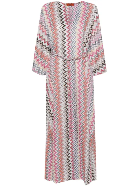Missoni zigzag-woven maxi dress White DS24SG1ZBR00UX