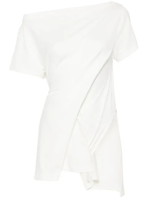 Courrèges boat-neck cotton bodysuit White 224JBD094JS0107