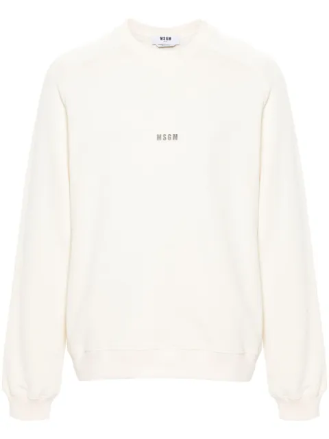 MSGM logo-print cotton sweatshirt Neutrals 2000MM503200000