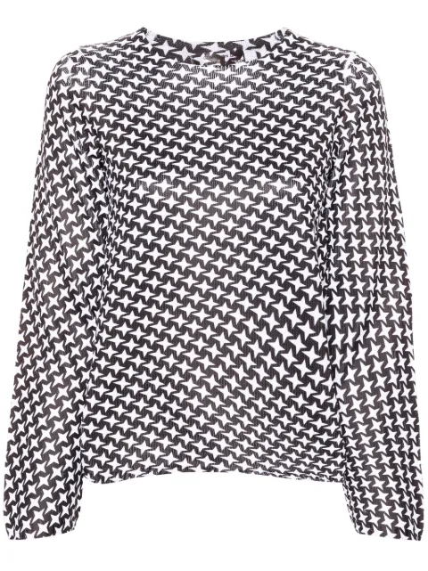 Comme Des Garçons Comme Des Garçons star-print knitted T-shirt White RMN506