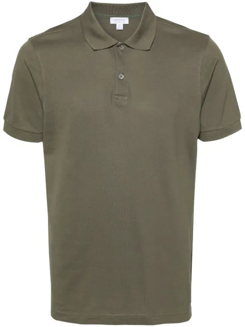 Sunspel cotton polo shirt Green MPOL1028