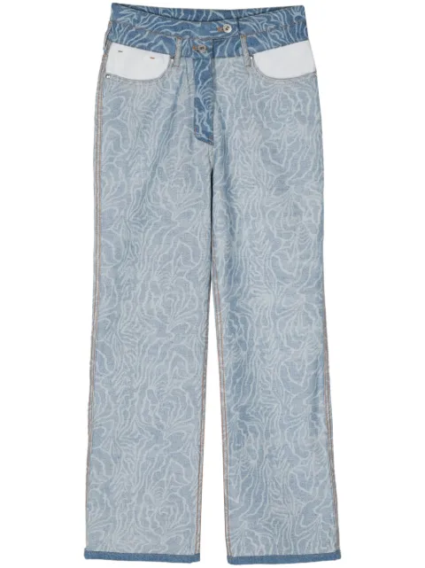 Sonia Rykiel Zebra high-rise flared jeans Blue P029CO17