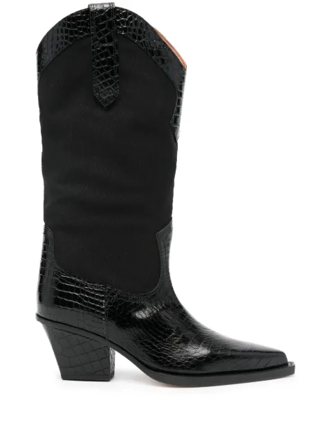 Paris Texas Rosario 60mm panelled boots Black PX1278XCOCV