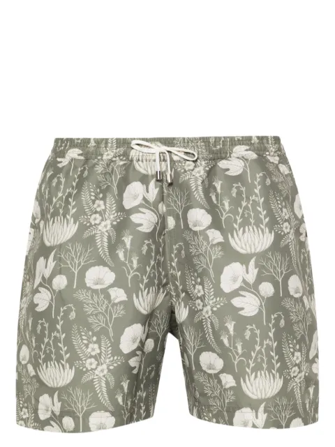 Sunspel leaf-print swim shorts Green KSMSHR3705P