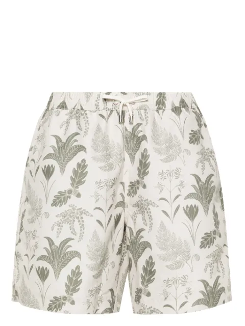Sunspel leaf-print swim shorts Neutrals KSMSHR3705P