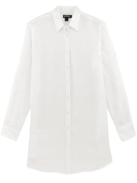 Vilebrequin Fondant organic linen shirt White FRGP601P