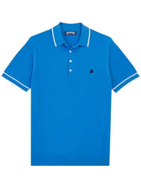 Vilebrequin logo-embroidered polo shirt Blue PEZAT174