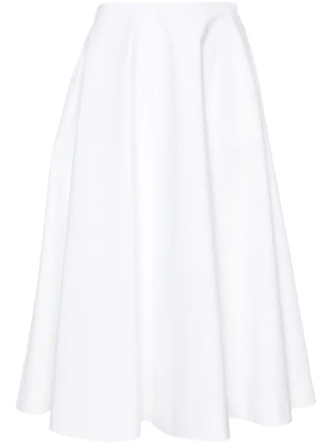 Valentino Garavani poplin midi skirt White BRABC15DN