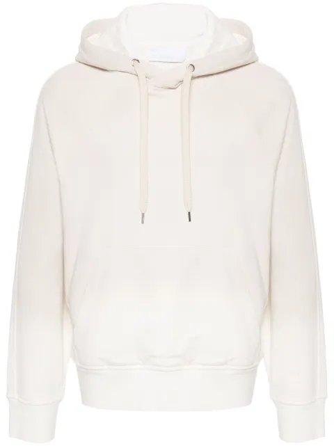 Neil Barrett ombré-effect cotton hoodie White MY72250RY508