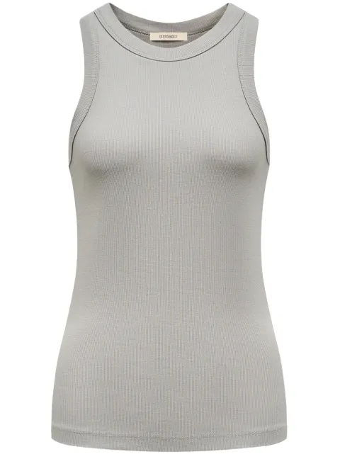 12 STOREEZ ribbed cotton tank top Grey 123997