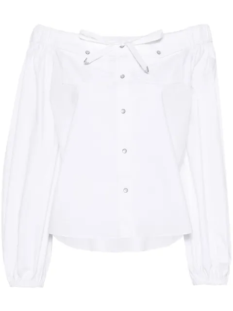 Dorothee Schumacher off-shoulder poplin shirt White 648216