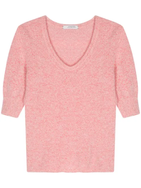 Dorothee Schumacher brushed fisherman's-knit top Pink 614003