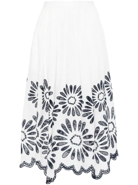 Ulla Johnson Annisa broderie-anglaise midi skirt White SP240309