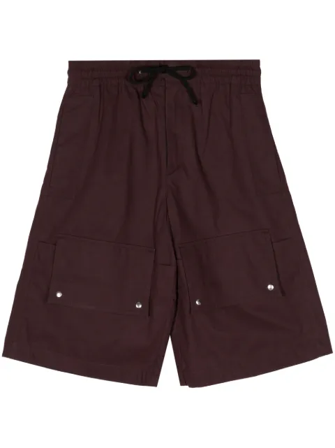 OAMC organic cotton drawstring shorts Red 24E28OAU79COT00991